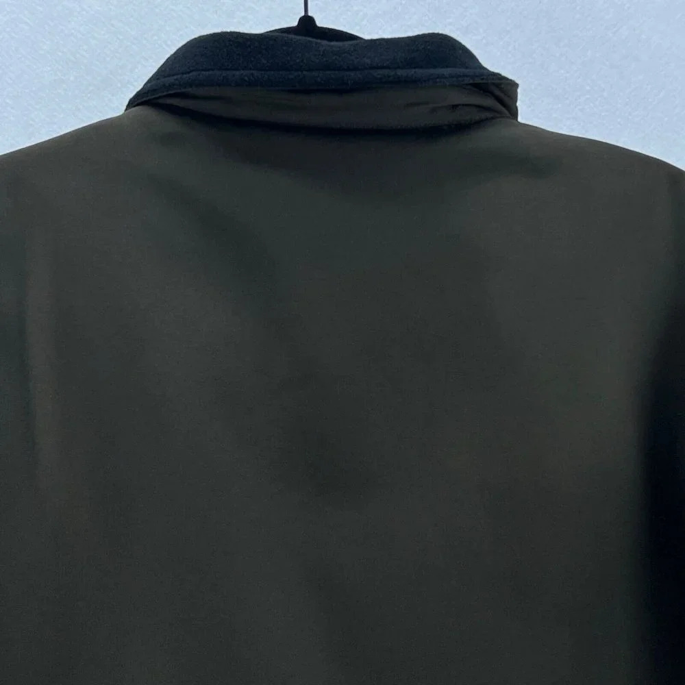 Dockers Soft Shell Jacket Mens Size M Full Zip Snap Fleece Lined Khaki Green - Picture 6 of 11